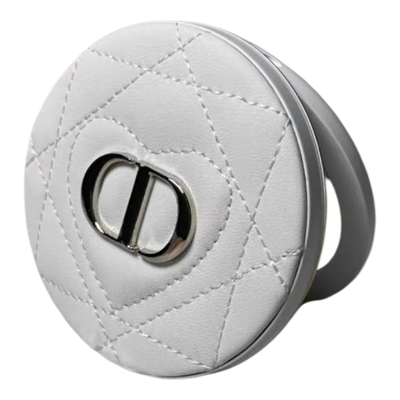 Dior Accessories - NIB Dior White Quilted Compact Mirror with Silver Logo